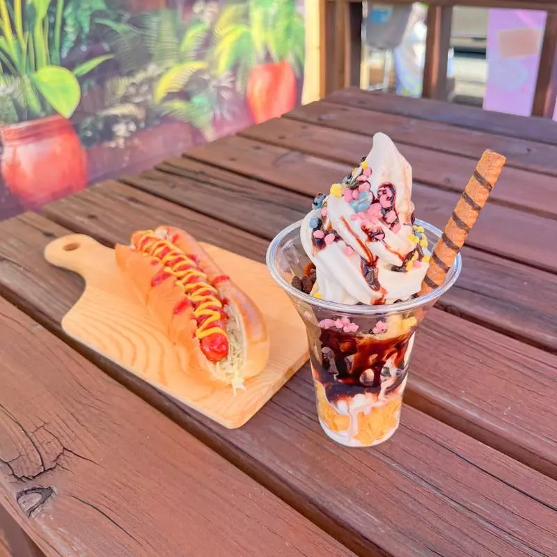 飯塚】峠のほっとステーション♡森ん子ソフトのチョコパフェとホット