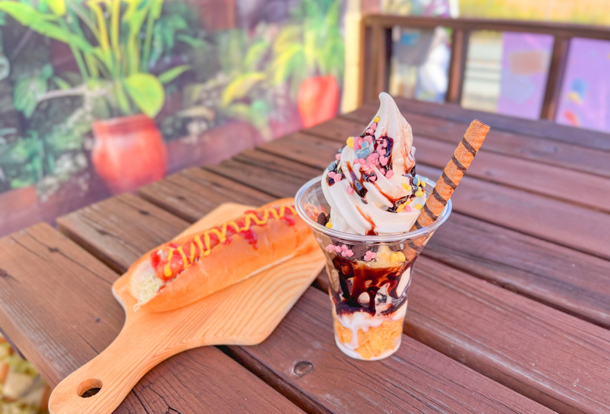 トラさん♡盛り沢山パフェ⑮ 飯塚】峠のほっとステーション♡森ん子ソフトのチョコパフェとホット